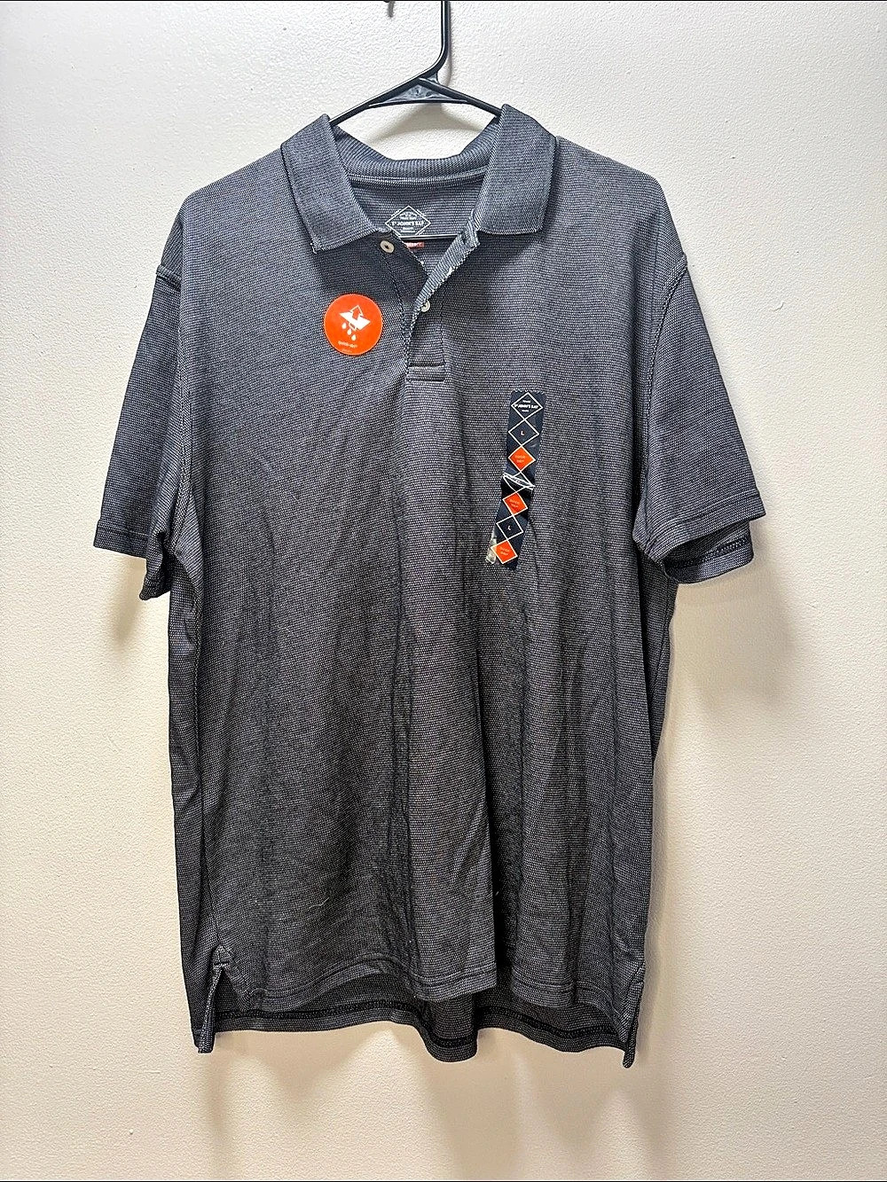 St. John's Bay Quick-Dri Polo Black Large NWT